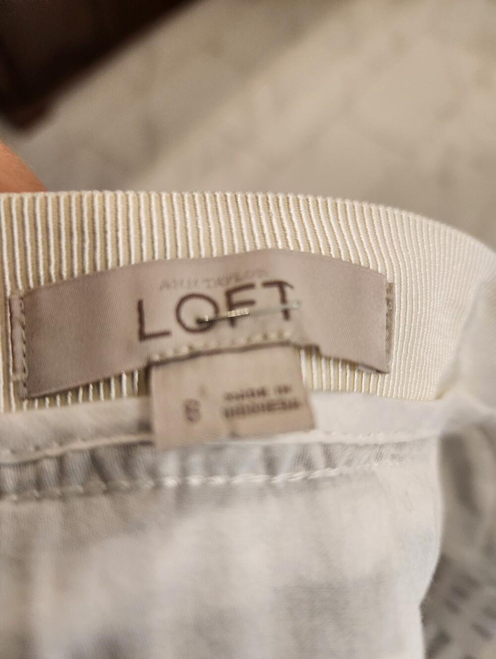 Loft Navy And White Stripe Skirt - Picture 2 of 4